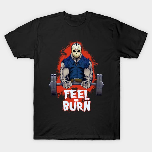 Feel The Burn: Jason Vorhees inspired  workout shirt T-Shirt by SilverBaX